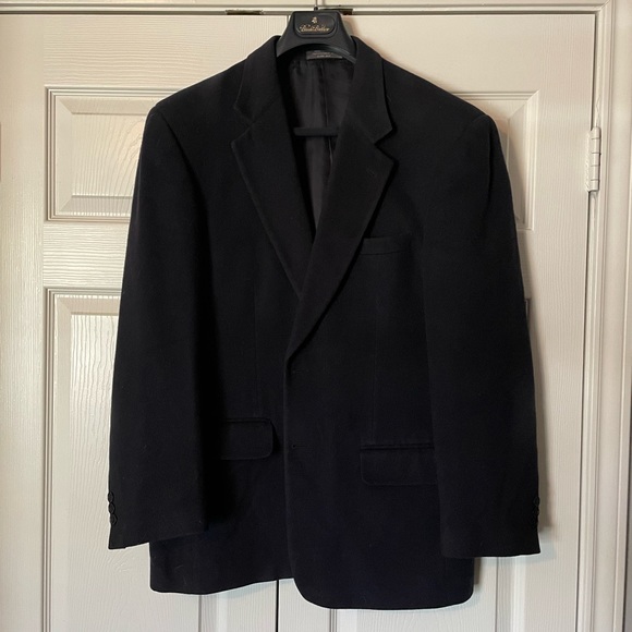 Navy Camel Hair Blazer - Picture 1 of 7